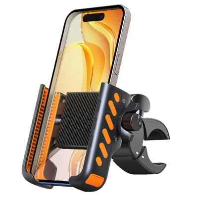 Produktbild von Stabile Handyhalterung Fahrrad – Schockabsorbierend metallklemme Universal Handyhalterung Motorrad 360° Handyhalter Fahrrad für iPhone 16/15/14 ProMax