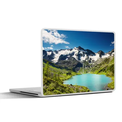 Produktbild von MuchoWow® Laptop Aufkleber Sticker Cover Schnee - Berg - Wasser 25x18 cm - Laptop-Deko