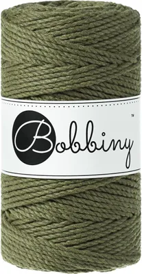 Zdjęcie produktu dla Bobbiny 3PLY Macramé Rope 3 mm 100 m Avocado Sznurek