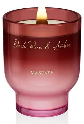 Image de SolidKeus - Bougie parfumée à la soja, naturelle, avec mèche en bois, 470g