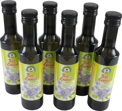 Produktbild von Leinöl kaltgepresst "Spreewälderin" 6er Pack (6 Flaschen à 250 ml)