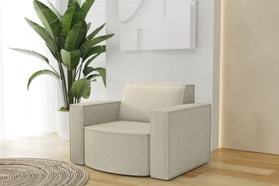 Produktbild von Sessel Designersessel PALMA in Stoff Ascot Champagne