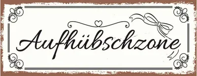 Produktbild von vianmo Holzschild 10x27 cm Aufhübschzone Dekoration