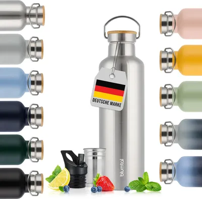 Produktbild von Blumtal Thermosflasche 500ml - doppelwandige Trinkflasche Edelstahl 500ml - Isolierflasche 500ml BPA frei Stainless Steel