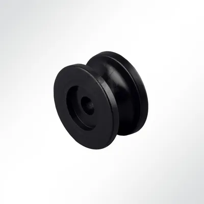 Produktbild von Lysel Kunststoff Rundknopf, (D) 25mm in Schwarz (1 Stück)