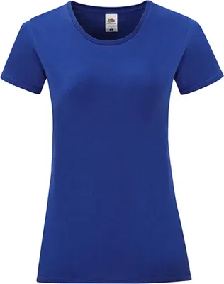 Produktbild von Fruit of the Loom 61-432-0 | Damen Iconic T, 100% gekämmte, ringgesponnene Baumwolle - Farbe: Cobalt Blue - Größe: XL