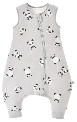 Produktbild von Baby-Schlafsack mit Beinen 2.5 Tog - Hellgrau Panda 70 cm