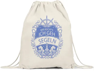 Produktbild von Mir reicht's Ich geh Segeln Turnbeutel Gymsack  Segler Geschenk Papa Vater Segelboot Katamaran