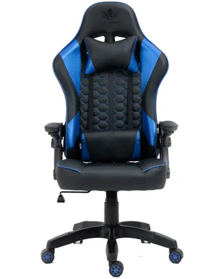 Produktbild von Kraken Chairs Feyton Bürostuhl Ergonomisch, Schreibtischstuhl, Drehstuhl, Gaming Sessel, Gamingstuhl, bis zu 130 kg, Schwarz/Blau