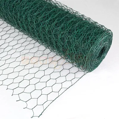 Produktbild von Drahtgeflecht 6eck 25mm 0,5x25m grün