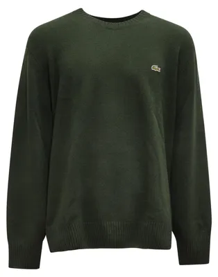 Immagine prodotto di Maglia circolare Lacoste in lana cardata, verde XL
