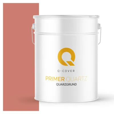 Produktbild von Quarzgrund für Silikonharz-Putz Lachs F315 15 kg – Haftgrund für innen & außen, quarzhaltige Grundierung Q-COVER