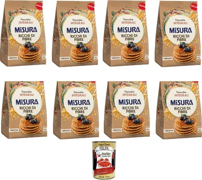 Produktbild von Misura Fibrextra Pancake Integrali 200g, Vollkornpfannkuchen 8x 200g + Italian Gourmet polpa 400gr