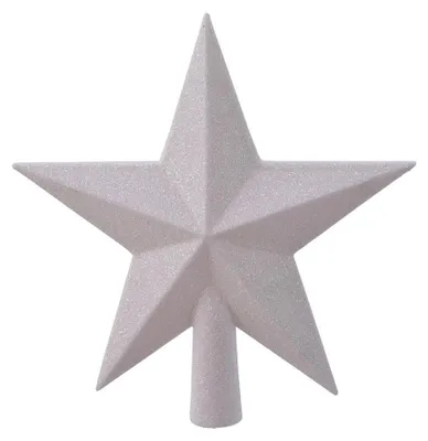 Produktbild von Weihnachtsbaumstern unzerbrechlich Spitze 19 cm weiß