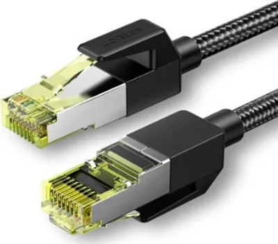 Produktbild von Ugreen Ethernet Kabel Cat 7, 10 Gbps, 3m, Schwarz