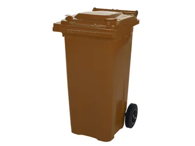 Produktbild von SARO 2 Rad Müllgroßbehälter 120 Liter  -braun-  Modell MGB120BR