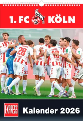 Image de 1. FC Köln 2026 - Calendrier de football - Calendrier express pour les fans - Calendrier mural 29,7 x 42 cm