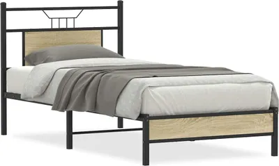 Immagine prodotto di vidaXL Struttura letto senza materasso rovere Sonoma 90x200 cm materiale a base di legno