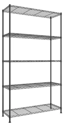 Produktbild von SONGMICS Standregal Metall, verstellbare Ablagen, Aufbewahrungsregal 5 Ebenen für Garage, 30 x 90 x 161 cm, schwarz
