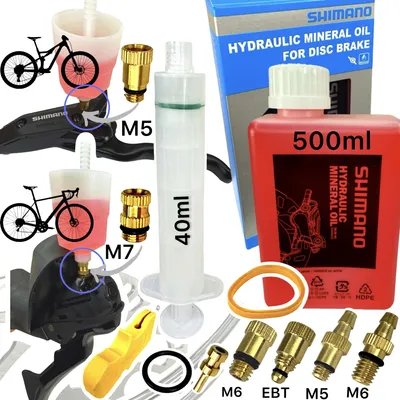 Produktbild von Service Kit inkl.500ml Shimano Mineral ÖL MTB City Rennrad Gravel Befüllbecher Trichter M5 M7 M6