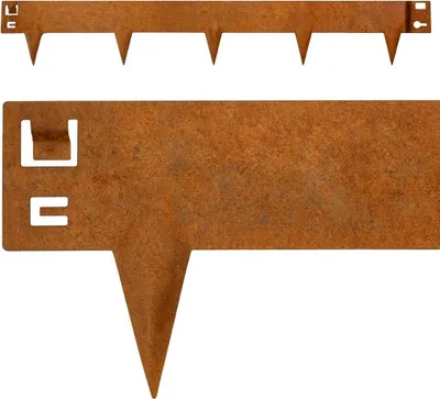 Produktbild von Cortenstahl Rasenkante 6m – vorgerostet, edle Rost-Patina bereits vorhanden, Beeteinfassung Metall, Rasenkanten Cortenstahl 16cm, Beetumrandung, Mähkante Metall, Beetbegrenzung, Rasenbegrenzung
