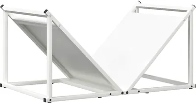 Produktbild von vidaXL Brennholzregal Weiß 70x43x34,5 cm Kaltgewalzter Stahl