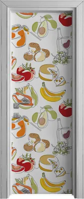 Produktbild von Tür Selbstklebende 70x210 cm Türfolie Türtapete Klebefolie - Obst und Gemüse