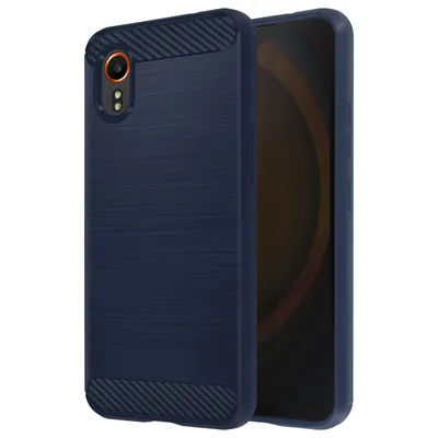 Zdjęcie produktu dla Avizar, elastyczne etui ochronne do Samsunga Galaxy Xcover 7, efekt karbonu, granatowe