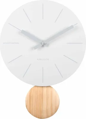 Immagine prodotto di Karlsson - Orologio da parete Arlo Pendulum - Bianco