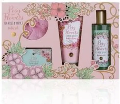 Produktbild von accentra Wellness Geschenkset "Posy of flowers" Badeset Frauen