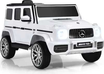 Immagine prodotto di COSTWAY Mercedes Benz auto elettrica per bambini, auto elettrica per bambini con musica e fari, da 3 anni (bianco)