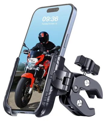 Produktbild von Handyhalterung Motorrad Fahrrad Universal Lenker Schnellspanner Anti-Vibration für 5,4-7,2 Zoll Smartphones Schwarz