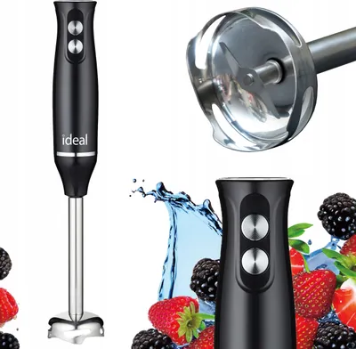 Produktbild von Handmixer Stahlklingen 800W Impulsbetrieb Ideal Ik1001 Schwarz QO-AT 800 W