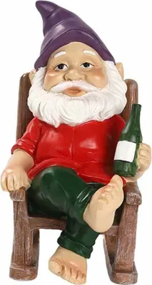Produktbild von Gartenzwerg, dekorativer Schaukelstuhl, lustige Outdoor-Statue, Gartenzwerg, dekorativ, für drinnen und draußen