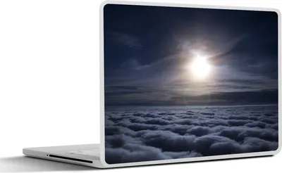 Produktbild von MuchoWow® Laptop Aufkleber Sticker Cover Himmel in der Nacht über den Wolken 36.5x27.5 cm - Laptop-Sticker