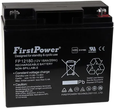 Image de Batterie gel-plomb FirstPower FP12180 12V 18Ah VdS