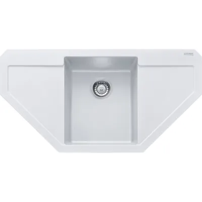 Produktbild von FRANKE MARIS MRG 612-E Eckspüle / Fraganit / Glacier / Druckknopf / 45 cm
