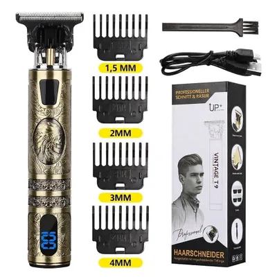 Produktbild von LCD Haarschneider & Barttrimmer, USB aufladbar, T-Blade, 180 Min Laufzeit, 4 Aufsätze, präzise & tragbar, für Haare, Bart & Körperpflege