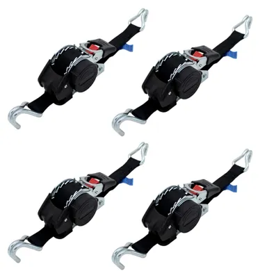 Produktbild von Automatischer Spanngurt 3 m 25 mm – LC 300/600 daN – Zurrgurt mit Ratsche – 4er Set