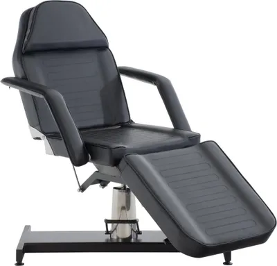 Obrázek produktu pro Hydraulické křeslo do kosmetického salonu - Wellness křeslo - Nastavitelná výška a opěradlo | Barva: černá