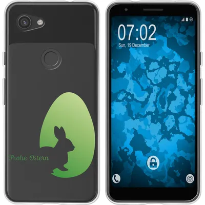 Produktbild von PhoneNatic Case kompatibel mit Google Pixel 3a Silikon-Hülle Ostern M2