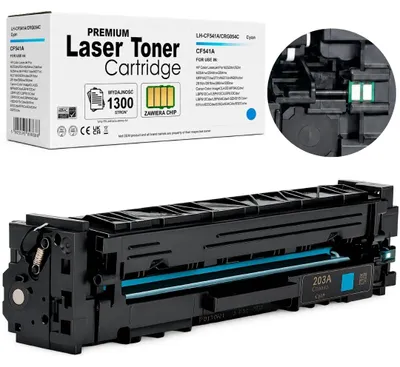 Obrázek produktu pro Náhradní toner HP 203A CF541A (azurový) s čipem pro modely M254dw, M281fdn a M280nw