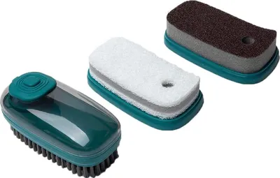 Image de Brosse de nettoyage avec distributeur - verte