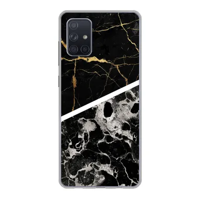 Produktbild von MuchoWow® Handyhülle Schutzhülle Hülle für Samsung Galaxy A51 Marmor - Gold - Luxus Silikon Softcase Handy Hülle - Schutzabdeckung