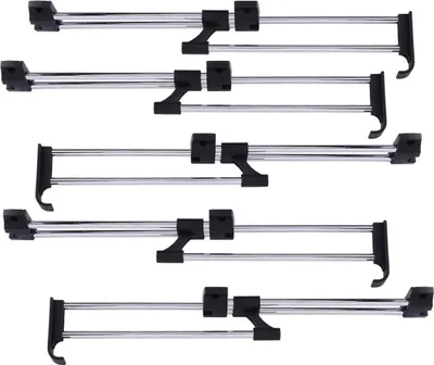 Immagine prodotto di 5 pezzi appendiabiti estensibili 30-52 cm, set di appendiabiti estensibili per guardaroba, appendiabiti estraibili da avvitare, appendiabiti salvaspazio per appendiabiti, appendiabiti per pantaloni, accessori per guardaroba