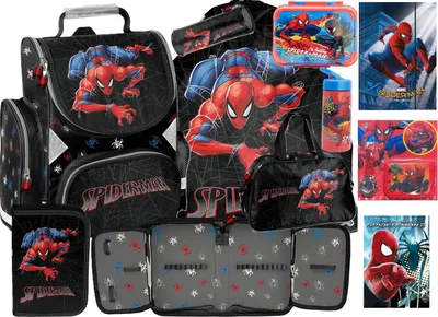 Produktbild von SPIDEY SPIDERMAN Schulranzen set 11in1 Ranzen rucksack Federmappe Turnbeutel SPIDER-MAN fur JUNGEN FÜR SCHULKINDER SCHULRANZEN FEDERMAPPE TURNBEUTEL