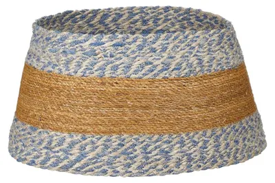 Image de House of Seasons Couverture de Sapin de Noël - H26 x Ø50 cm - Herbe de mer - Bleu