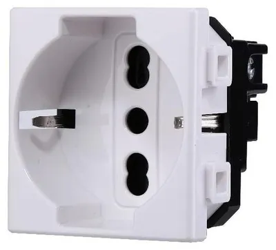 Immagine prodotto di Presa schuko 2P+T 10/16A 230V compatibile Bticino Matix di colore bianco