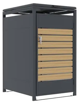 Immagine prodotto di Tettoia per bidoni della spazzatura G21 68x117x80 cm, antracite con effetto legno