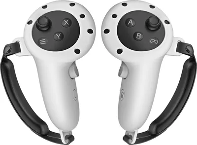Image de Couvertures de manettes en silicone + support pour Meta Quest 3S, 3 | Gris